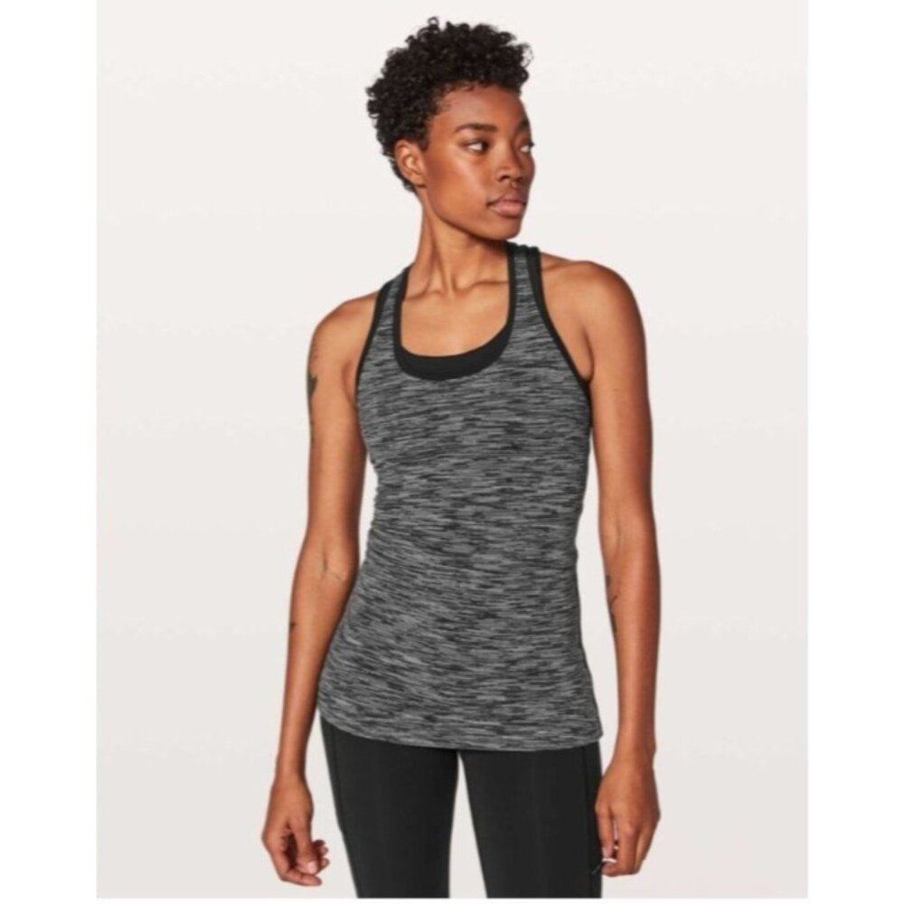 Lululemon Cool Racerback II Wee Are From Space Deep Coal Battleship Size 4
